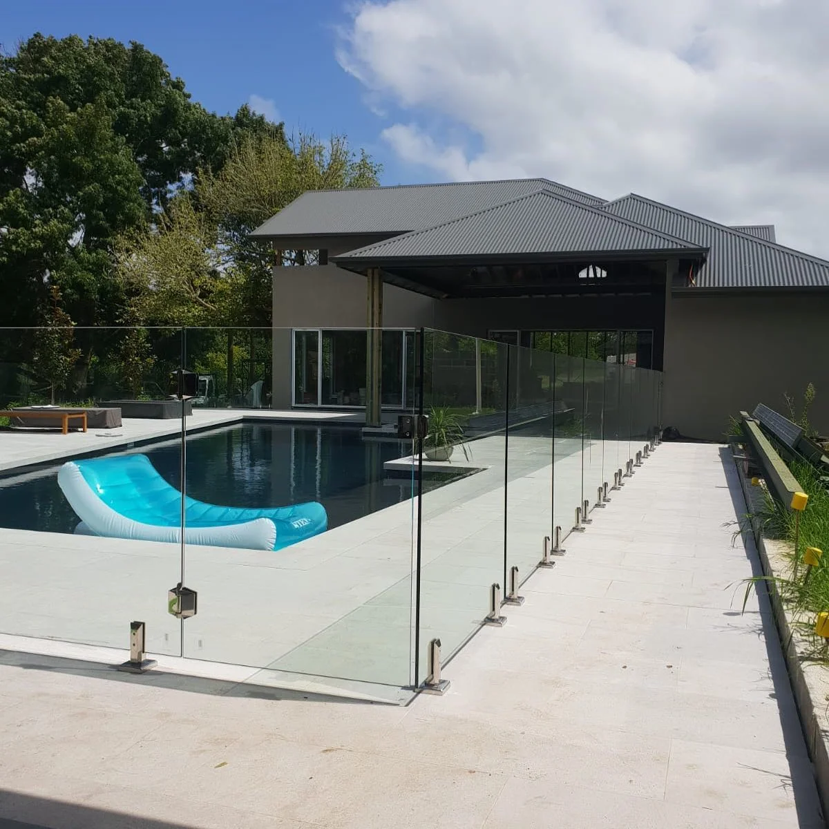 Swimming pool fence for this beautiful house